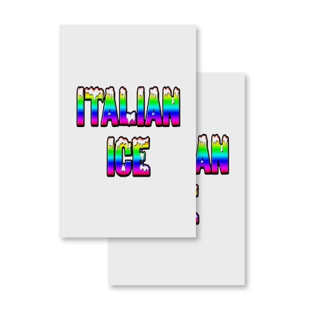 Signmission Italian Ice, Vinyl Decals Only 24 Inch x 36 Inch, Vinyl Decal, 2PK DSB-2436-2PACK-Italian Ice