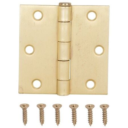 Prosource Square Corner Door Hinge, Steel, Satin Bronze, Loose Pin, 180 deg Range of Motion LR-707-PS