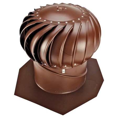 Lomanco LOMANCO Whirlybird BIB12BR Turbine Ventilator, 110 mph, Aluminum, Brown BIB12BR