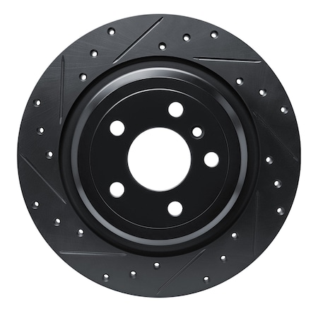 Dynamic Friction Co DFC Brake Rotor - Drilled and Slotted - Black 633-63143L