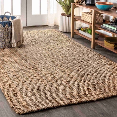 Jonathan Y Pata Hand Woven Chunky Jute Natural 8 ft. x 10 ft. Area Rug NRF102A-8