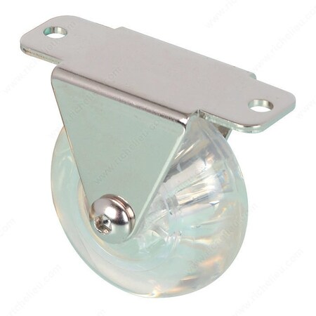 Richelieu Contemporary Furniture Caster, Fixed, with Plate, Clear 35056010501