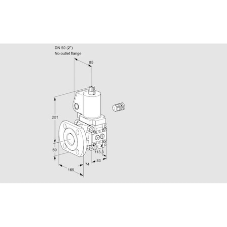 Honeywell Kromschroder Solenoid Gas Safety Valve - VAS350, 500 mbar, IP65, Class A, SIL 3 KS88014910