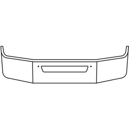 Replacement For Kenworth T370 Sba Year 2022 20 In Chrome Bumper 10 Gauge Wtow Vent Holes