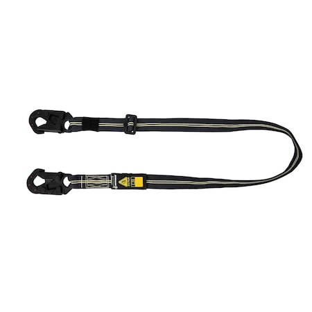 Safewaze Arc Flash 4ft-6ft Adjustable Web Restraint Lanyard: Aramid, DE Snap Hooks 025-2167