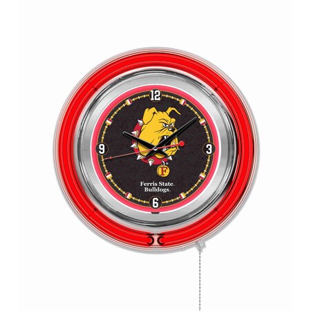 Holland Bar Stool Co Ferris State University Double Neon 15" Clock Clk15FerrSt