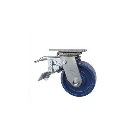 Service Caster 5 Inch Solid Polyurethane Caster with Ball Bearing and Total Lock Brake SCC SCC-TTL30S520-SPUB
