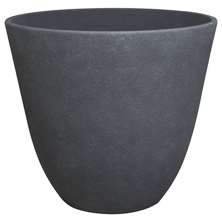 Landscapers Select Planter, 22 in Dia, 20 in H, Round, Resin, Dark Monzonite, Monzonite PT-S044-B