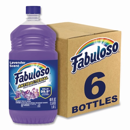 Fabuloso Cleaners & Detergents, Bottle, Lavender, 6 PK US07172A