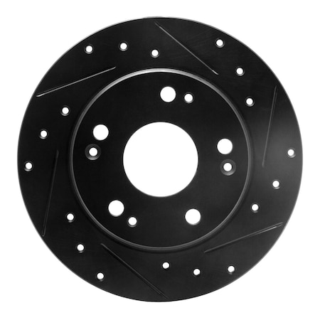 Premium Black Drilled & Slotted Brake Rotor, Disc Brake Rotor,