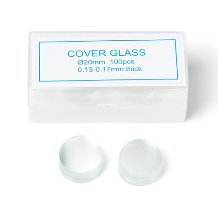 United Scientific Round Coverslips 20 mm, 100PK SQCVRSP20