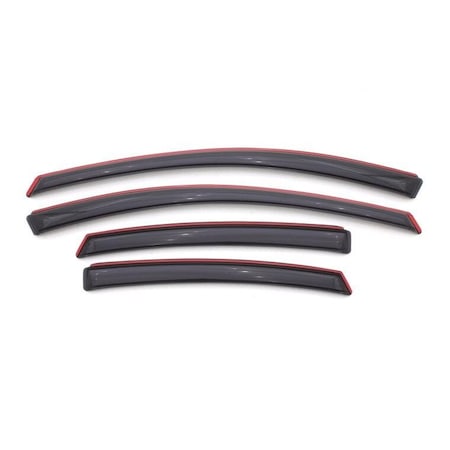 Ventshade Rainguards, Aerodynamic Design, In-Channel, Smoke, Acrylic, Set Of 4 194529