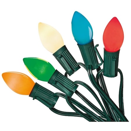 Santas Forest Light Set, String Lights, 125 V, 7 W, 25Lamp, C7 Lamp, MultiColor Lamp 03160/U00Z125H