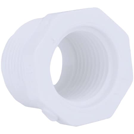 Charlotte Pipe And Foundry 3/4'' MPT x 1/2'' FPT Schedule 40 PVC Bushing PVC 02112 1600HA