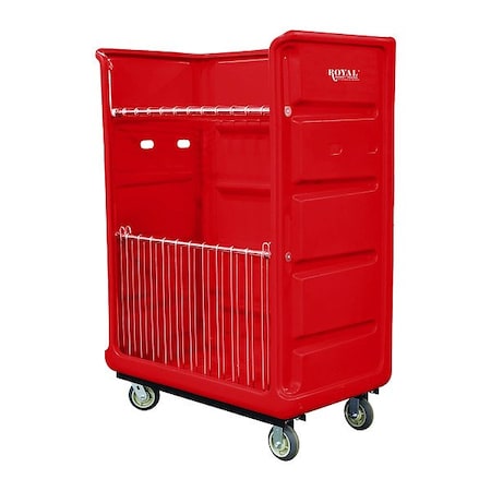 Royal Basket Trucks Linen Cart, Chrome Coated Wire Shelves G48-RDX-TAA-6UNN