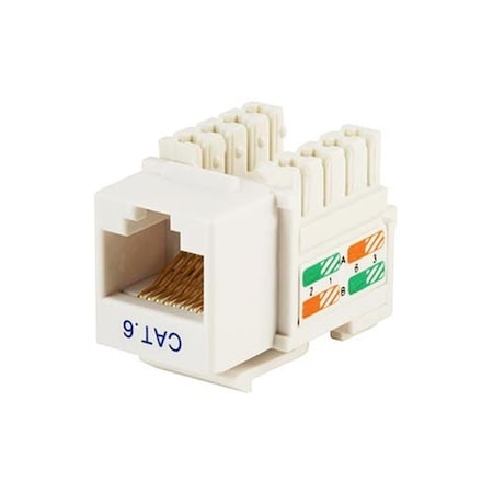 Cmple Cat6 RJ45 Punch Down Keystone Jack- White 175-N