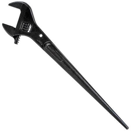 Klein Tools Adjustable Spud Wrench, Alloy Steel, 16 in Overall Length, 1-1/2 in Head, Black Oxide 3239