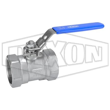Dixon Ball Valve, 1-1/2 in Nominal, FNPT End Style, 316 SSss Steel Body, Reduced Port, RPTFE Softgood SSLBV150SP