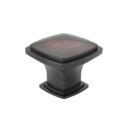 Richelieu Charlemagne Collection 1 11/16 in (43 mm) x 1 11/16 in (43 mm) Brushed Oil-Rubbed Bronze Transitional Cabinet Knob BP81045BORB