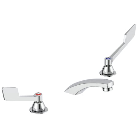 Delta Commercial 23C1 Two Handle Widespread Lavatory Faucet - Less Pop-Up In Chrome 23C335