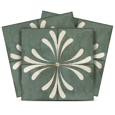 Homeroots 8" x 8" Gray Vinyl Arabesque Peel And Stick Removable Tiles 569233