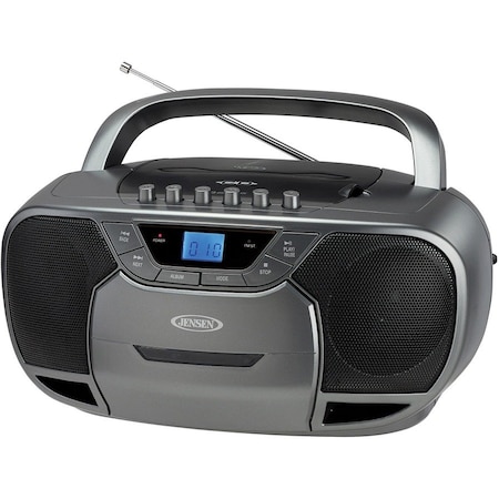 Jensen CD-590-GR Radio/CD Player/Cassette Recorder Boombox CD-590-GR