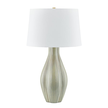 Hudson Valley Lighting Galloway 1 Light Table Lamp 18 In. Aged Brass/Ceramic Coastal Green L7231-AGB/C02