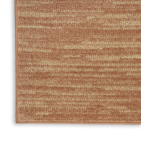 Homeroots 7' Rust Square Abstract Indoor Outdoor Area Rug 572653