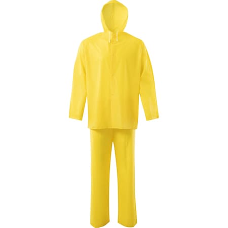 Ironwear Lightweight 2 Piece Waterproof Hooded Rain Suit, Yellow, Medium 8234-Y-MD