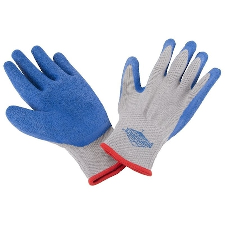 Diamondback GV-SHOWA/L Gripper Work Gloves, Men & Women, 10 in L, Knit Liner Cuff, Rubber Latex Coating, Grey & Blue GV-SHOW/AL