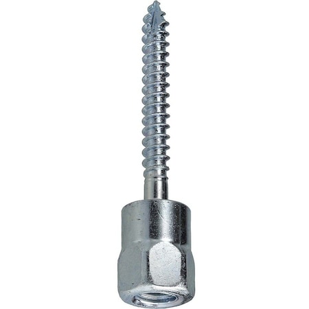 Dottie Rod Hanger, Wood, 1/4 in x 2 in Size, 2" L, Carbon Steel Zinc Plated, 100 PK SSW14B