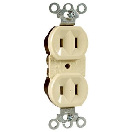 Nextgen 4025ICC20 Standard Duplex Outlet, 15A, 125V, Ivory NE570247