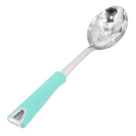 Martha Stewart Everyday Drexler 13 Inch Stainless Steel Slotted Spoon in Teal 138313.01
