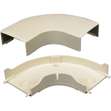 Legrand 90 Deg Flat Elbow Raceway, PN05 Series, 1 Channel, 3 in W, 3/4 in H, 3 in L, Ivory PN05F11V