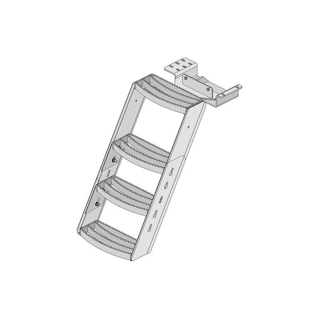 K&M Mfg Step Kit for Case 90 Series Tractors 4-Step Unit Original Case Color 3301