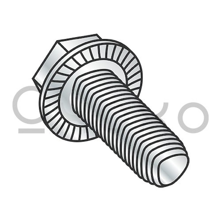 Oxoxo 6-32X1/2 Unslot Ind Hex Wash Serrated Taptite Alternative Screw Full Thread Zinc Bake Wax, 10000PK 481428