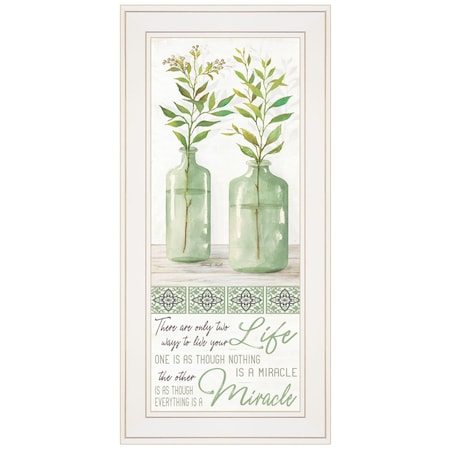 Homeroots Live Your Life White Framed Print Wall Art 404781
