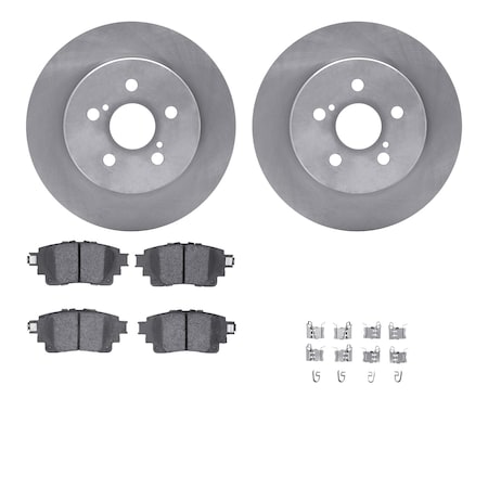 Dynamic Friction Co DFC Brake Rotor with 5000 Brake Pads and Hardware Kit 6512-76716