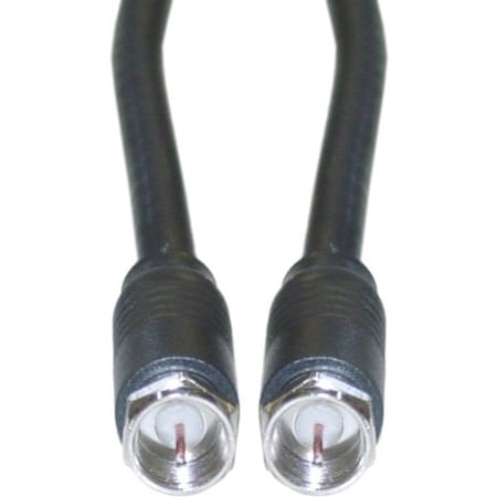 Cable Wholesale F-pin RG6 Coaxial Cable, Black, F-pin Male, 50 foot 10X4-01150