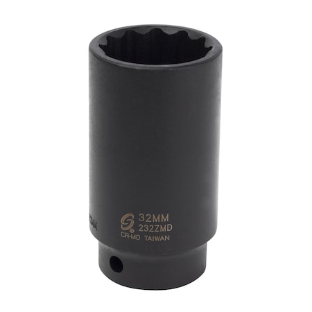Sunex 1/2 in Drive 32Mm 12 Point Deep Impact Socket 232ZMD