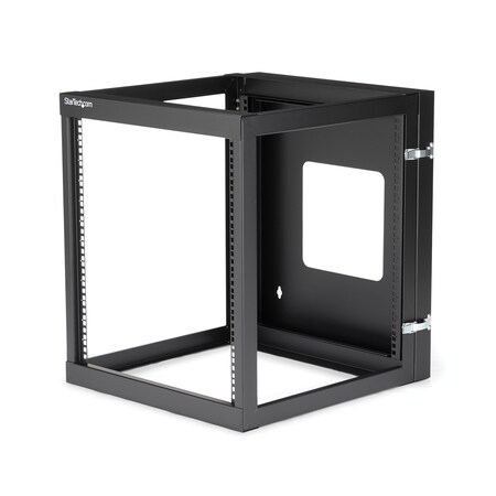Startech.Com 12U 22in Depth Hinged Open Frame Wall Mount Server Rack RK1219WALLOH