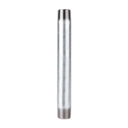 Stz Industries 1 in. MIP each X 1 in. D MIP Galvanized Steel 10 in. L Nipple 303U1X10
