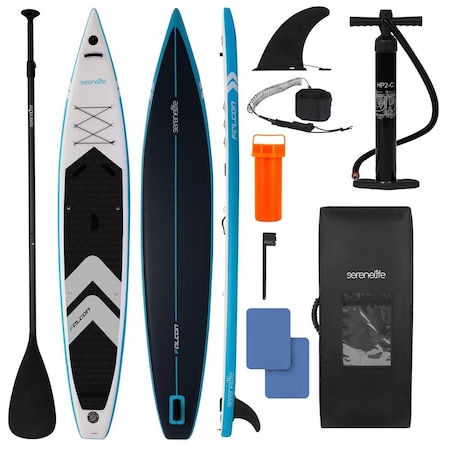 Serenelife 14 ft Inflatable Stand Up Paddle Board for Racing SLSUPRC1000