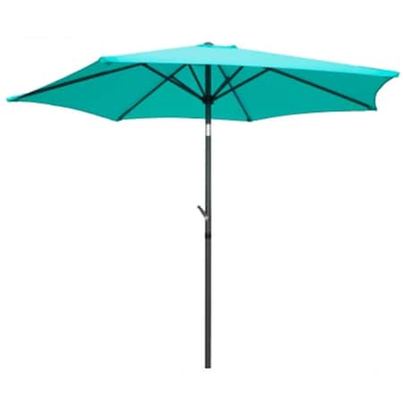 International Caravan 8 ft.Outdoor Aluminum Umbrella, Aqua Blue YF-1104-2.5M-AB