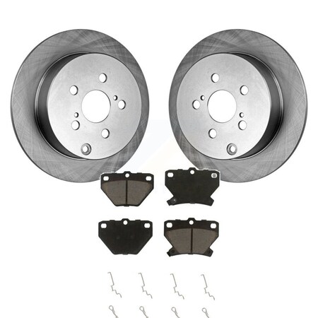 Transit Auto Rear Disc Brake Rotors & Ceramic Pads Kit For Toyota ...