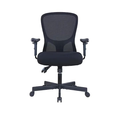 Homeroots Black Adjustable Height Swivel Rolling Executive Office Chair 712836