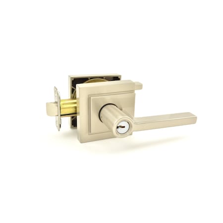 Schlage Residential Latitude Lever with Upland Rose Keyed Entry Lock C Keyway with 16211 Latch and 10063 Strike F51ALAT619ULD