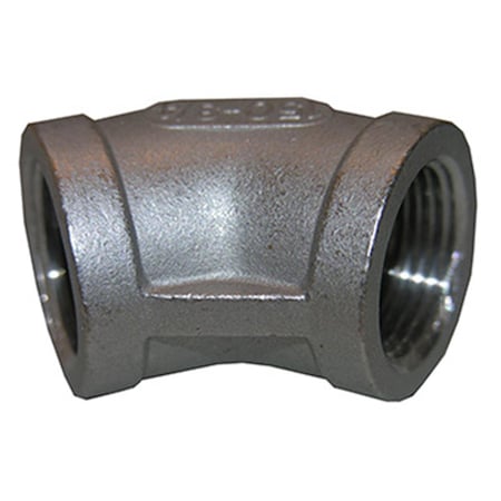 Home Improvement 0.75 in. Stainless Steel 45 Degeree Electro Galvanized Pipe Elbow HO604282