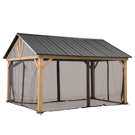 Sunjoy Universal Mosquito Netting for 13 ft. x 15 ft. Wood-Framed Gazebos W/ Netting Tube A111900900