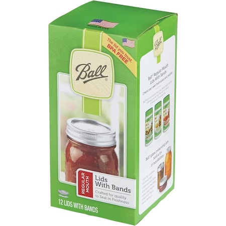 Ball Regular Mouth Jar Lid with Bands, 12-Count 1440030060